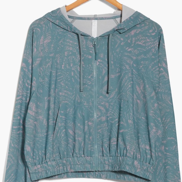 Z by Zella Interval Print Crop Zip-Up Jacket - Picture 4 of 4